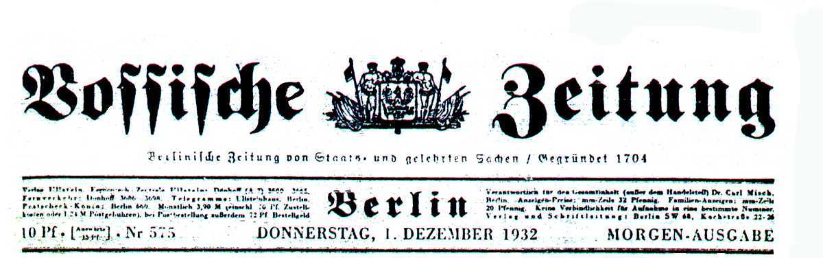 Tante Voss - Titelblatt